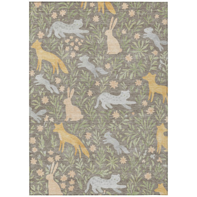 Machine Washable Indoor/Outdoor Chantille ACN2509 Kids Rug