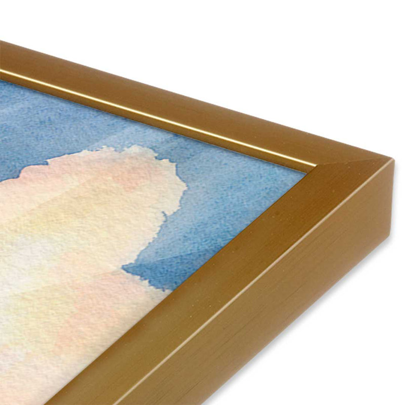 «Dreamscape Sky II» par Grace Popp, reproduction d'art, H 30 po x l 20 po, Papier à cadre ouvert, Doré