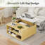 Table basse à plateau relevable avec rangement