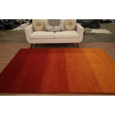 Transform Space with a Vibrant Sunset Gradient Gabbeh Style Rug 6x8