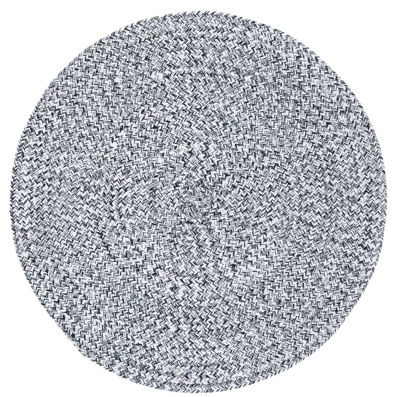 Tapis intérieur / extérieur en coton tissé à plat Alya, Rond 6 pi