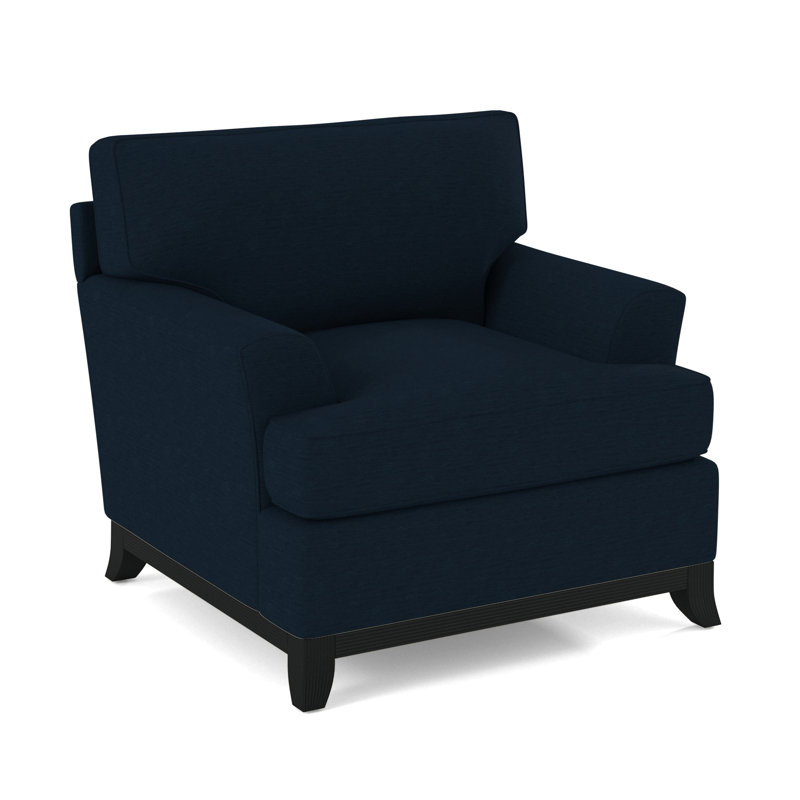 Oaks Way Armchair, Black, White Performance Fabric; 0851-94