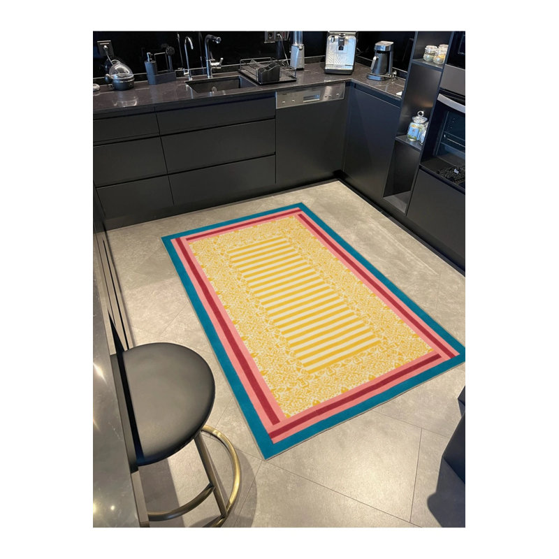 Tapis tissé à motif moderne, Rectangle 3 pi 4 po x 5 pi