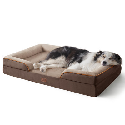 Bedsure Cozy Orthopedic Dog Bed, Waterproof Washable Sofa Bed with Removable Cover, Non-Slip Base for Extra Large Dog 