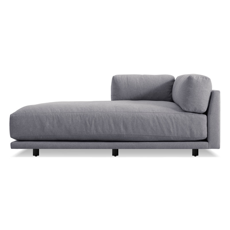 Sunday Chaise Lounge, Left Hand Facing, Camel Velvet Polyester Blend