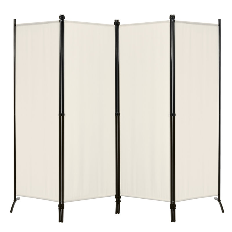 88'' W x 68'' H 4 - Panel Folding Room Divider, White