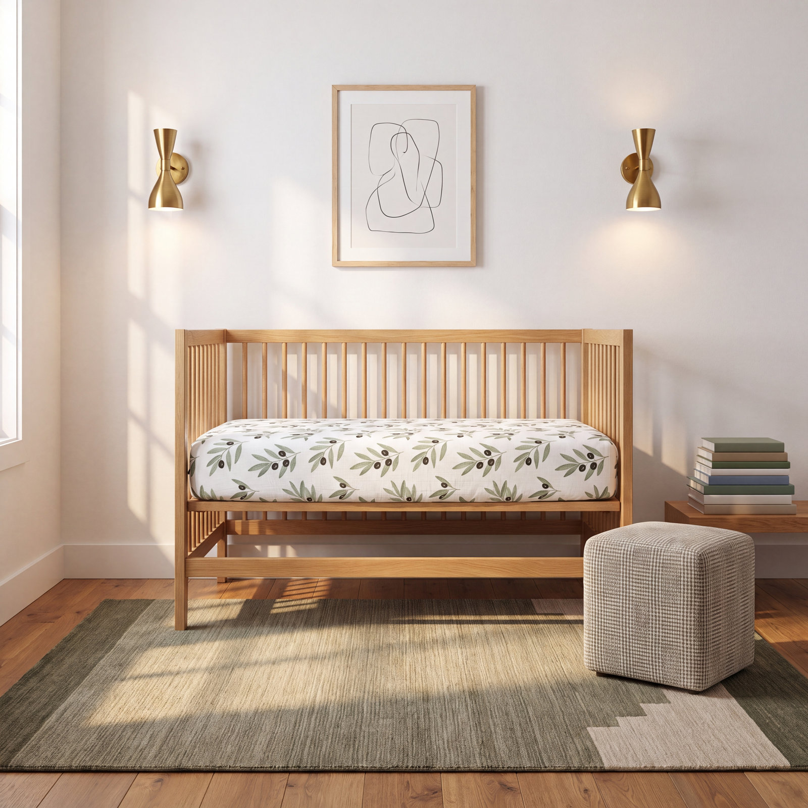 Olive Branches Bassinet Sheet