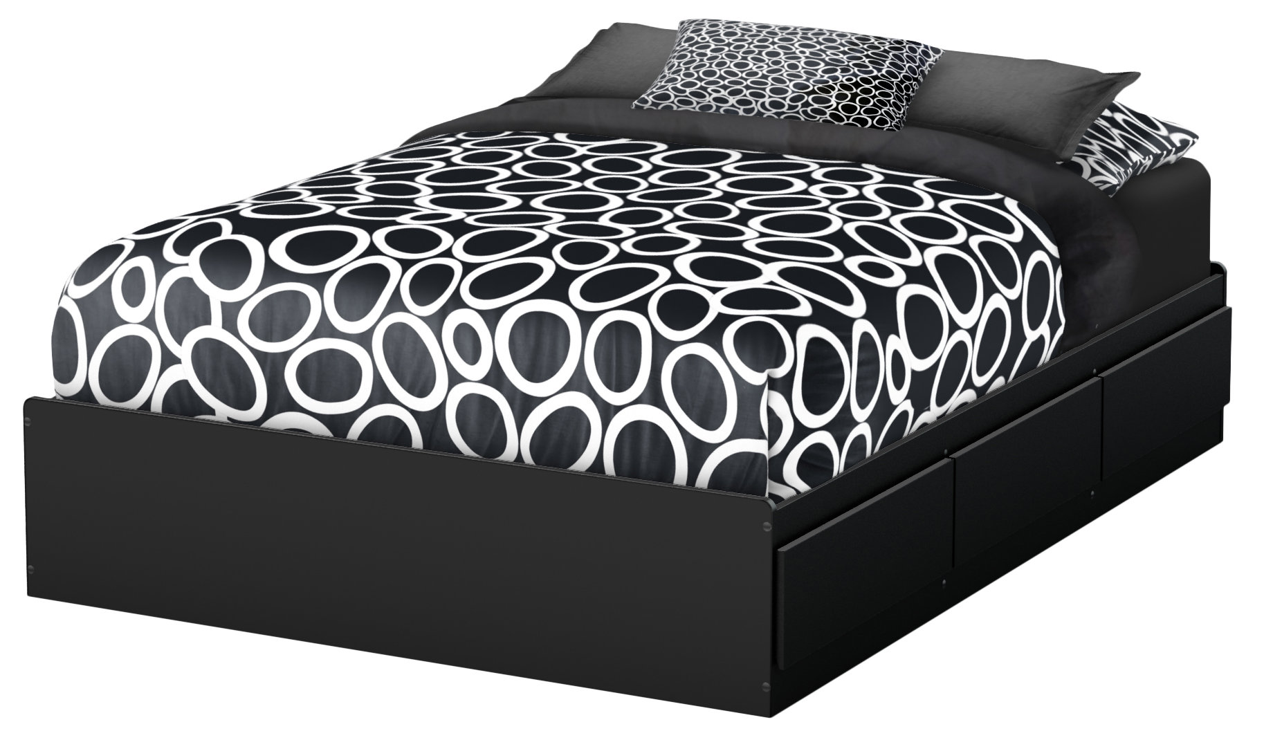 South Shore Step One Full Platform Bed with Drawers & Reviews Wayfair
