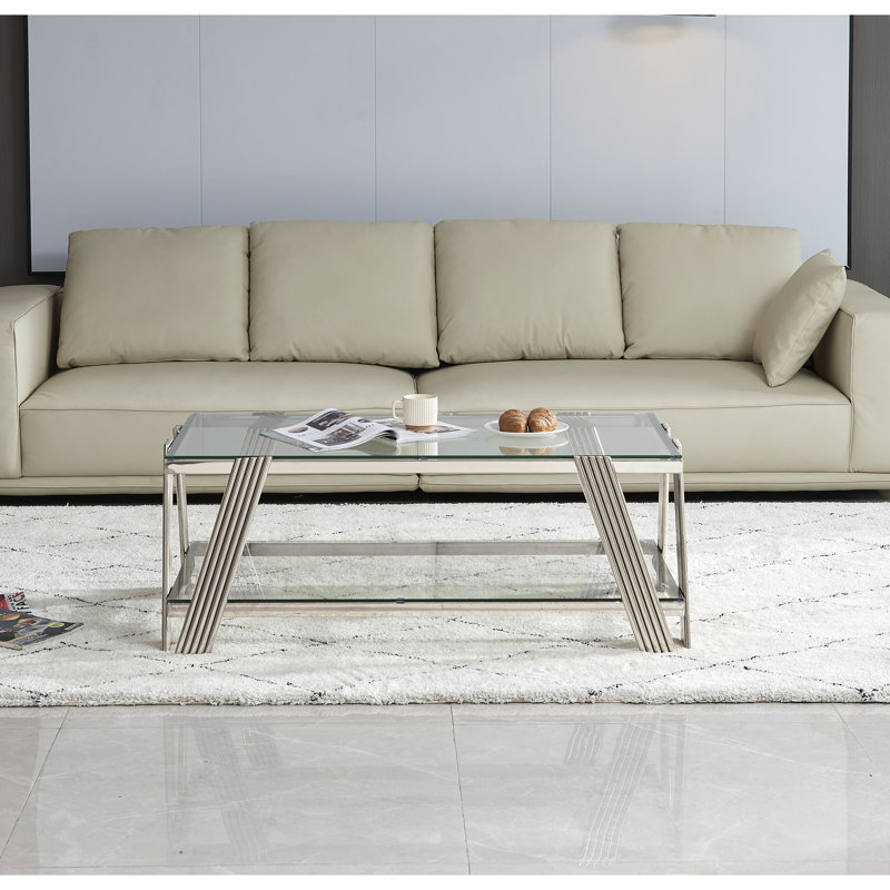 Table basse Modern, Argent argent