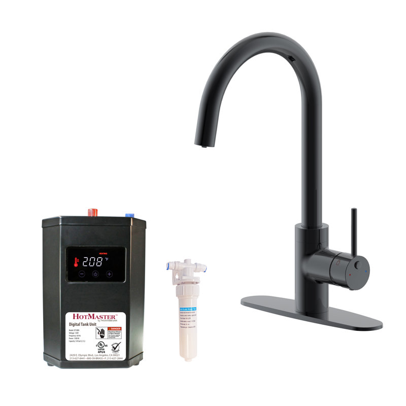 3 in 1 Kitchen Faucet with Instant Hot Water Tank and Water Filter System, Oil Rubbed Bronze