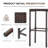 Outdoor Tiki Bar Set, Wicker Patio Bar w/2 Stools, Storage Shelf for Backyard Poolside Garden-700489598