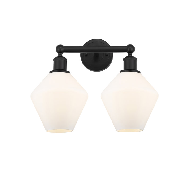Amylea 2 - Light Dimmable Vanity Light, Matte Black, Cased Matte White