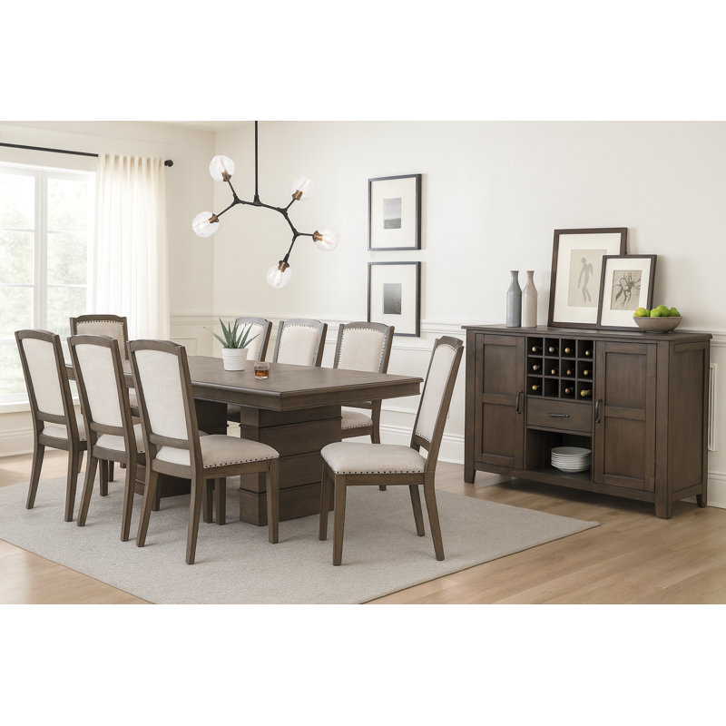Seaver 8 - Person Double Pedestal Dining Set