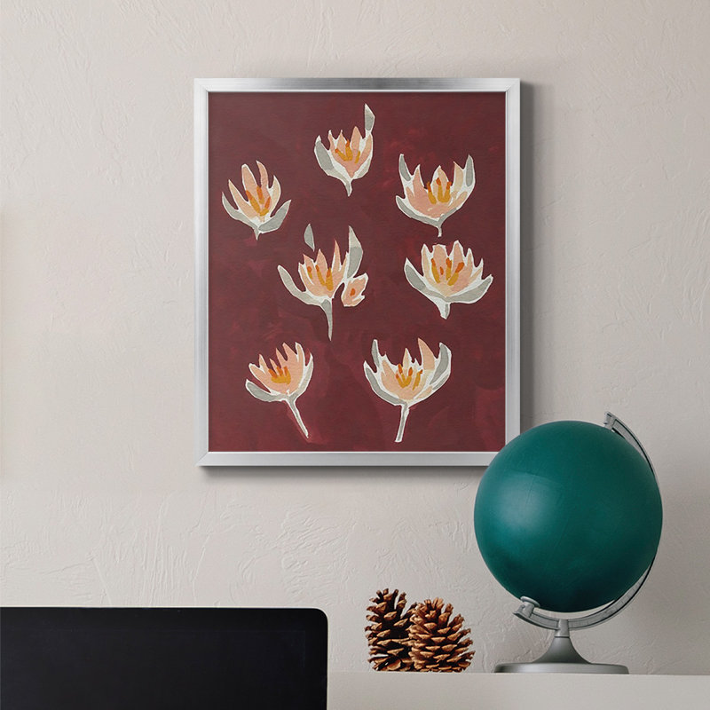 «Pink Potpourri I», toile encadrée de qualité supérieure - prête à être accrochée, Argent, H 24 po x l 20 po