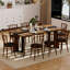 Grande table de salle à manger 70,9 po rectangulaire, grand bureau imperméable pour 8 personnes, table de salle à manger familiale de luxe avec pieds réglables