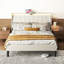 Luxurious Platform Bed Frame With Upholstered Headboard And Wooden Slats Support, Offering Unparalleled Comfort And Style.-49475886