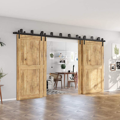 Sliding for 4 Doors Double Bypass Barn Door Hardware Kit