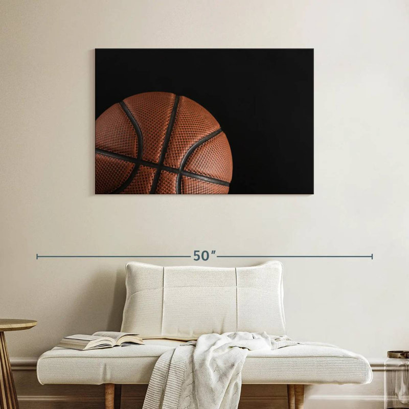 Ballon de basket-ball rétro Sireci, H 26 po x l 39 po