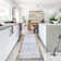 Machine Washable Rugs Bordered Modern Non-Slip Low Pile Rubber Backing Indoor Area Rug for Living Room Bedroom Kitchen Dining Room