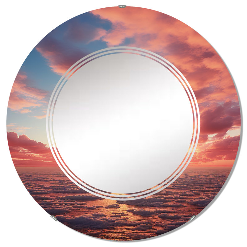 Diorios - Miroir mural rond, 32 po x 32 po