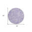 Tapis rond lavable pourpre 8 po