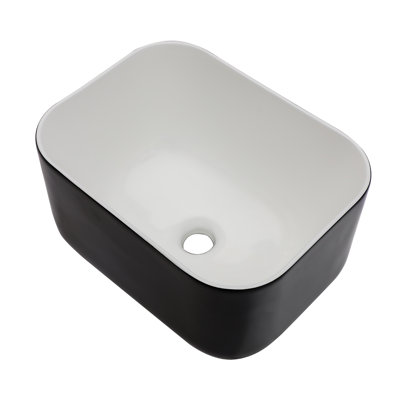 Orren Ellis Chauvigny 16'' Ceramic Rectangular Bathroom Sink