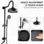Douche 2,5 GPM avec pluie de 8 po et système portatif d'apparence laiton mat noir-124646540
