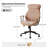 Oswina Gustavo Mid-Century Modern Curved Bentwood High Back Swivel Office Chair with Tilting-1838789663