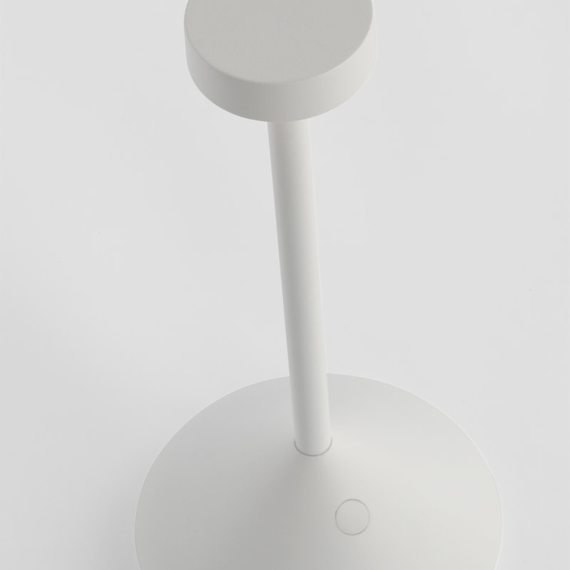 Moneta Short Accent Rechargeable Table Lamp, White