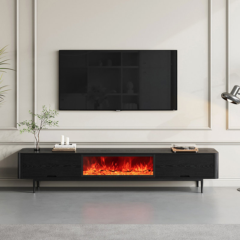 Meuble télé avec foyer électronique intégré, 94.49"