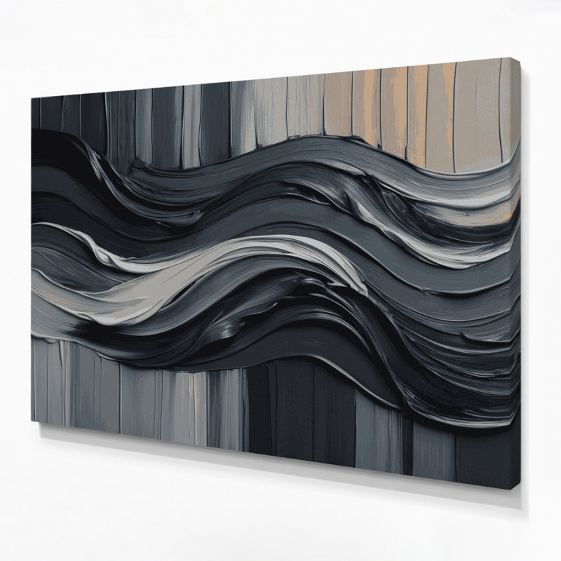 Art mural horizontal sur toile à rayures horizontales, H 8 po x l 10 po