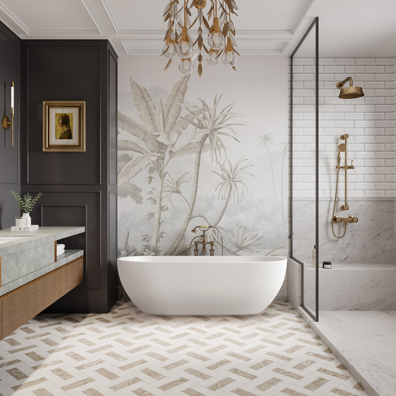 Baignoire de trempage à surface solide 69 po x 30 po