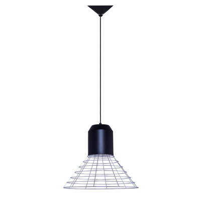 Industrial Chandelier, Chrome Finish, 17.7 inches Diameter x 47.2 inches Height | Durable Metal Body, 1 x 9W Integral LED, 3000K Warm Light, 945 Lumen | Perfect for Modern Dining Room & Living Spaces