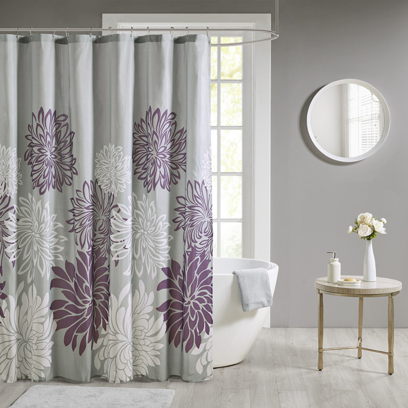 Rideau de douche à imprimé floral
