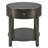  Surbit Round End Table with Storage Iron Black-2001032041