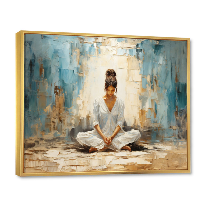Yoga sérénité - impressions sur toile, Or, H 24 po x l 32 po x P 1 po