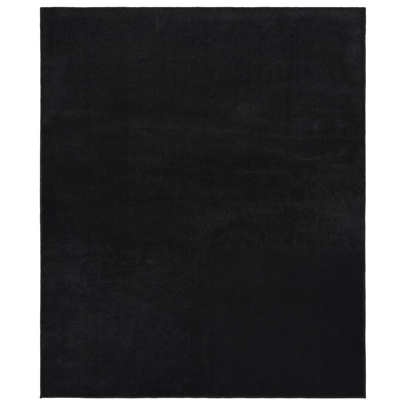 Monarrez Nylon Bath Rug with Non-Slip Backing, Black, Single- 72" L x 60" W