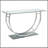 Garrett Chrome Glass Top Console Table
