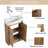 Derwent 23 Inch Vanity, 23 bathroom vanity with top, 23 inch bathroom vanity, 23" Single Bathroom Vanity Set, 23'' Single Sink Vanity with 2 Doors and Ceramic Basin Sink-75034468