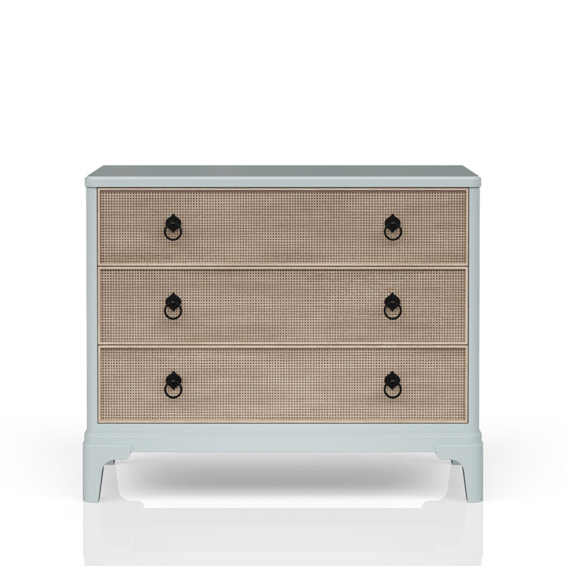 Commode 3 tiroirs Leflore Heights, Bleu