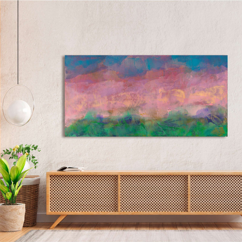 Purple Abstract: Auroras (Jungle Fog) by Italo Corrado - Wrapped Canvas Print, 50cm H x 100cm W