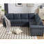 Canapé-lit modulaire, lit 6 places, en forme de L, gris, avec matelas à ressorts et lit en tissu, canapé modulaire en forme de coussin mi-ferme amovible