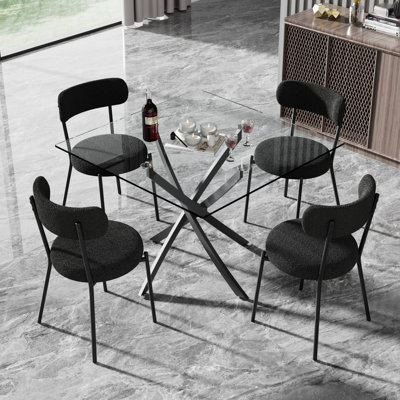 Glass Top Pedestal Dining Set by George Oliver