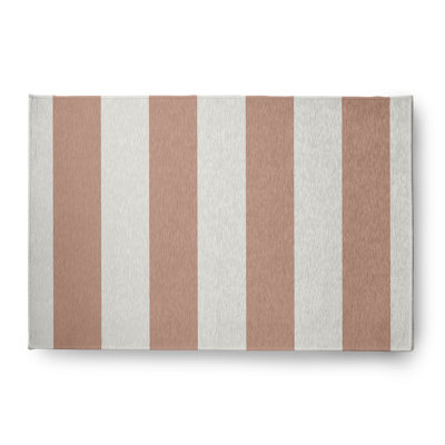 Chenille Striped Indoor / Outdoor Rug