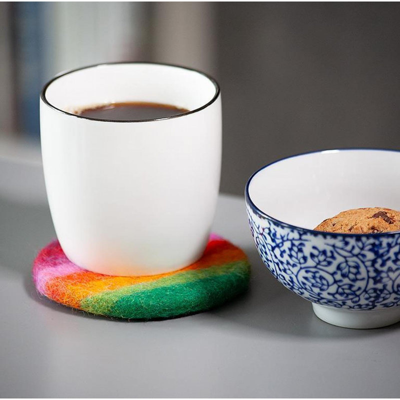 Striped Felt Coasters