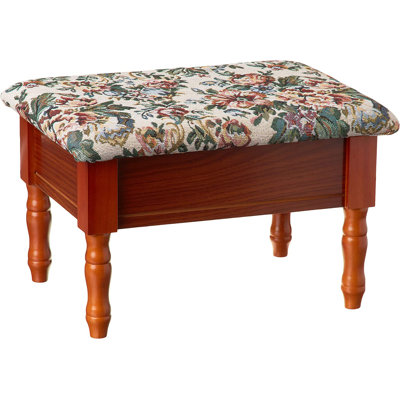 Chela 15.17" Wide Rectangle Floral Storage Ottoman