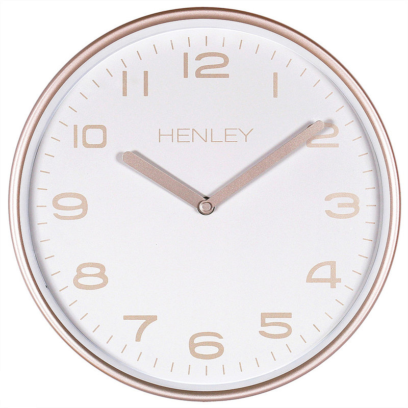 Metal Wall Clock, Rose Gold