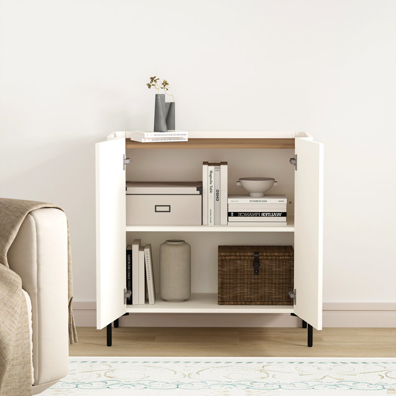 Armoire décorative, Brun / Blanc
