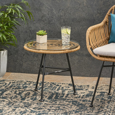 Table d'appoint avec tissage tendance