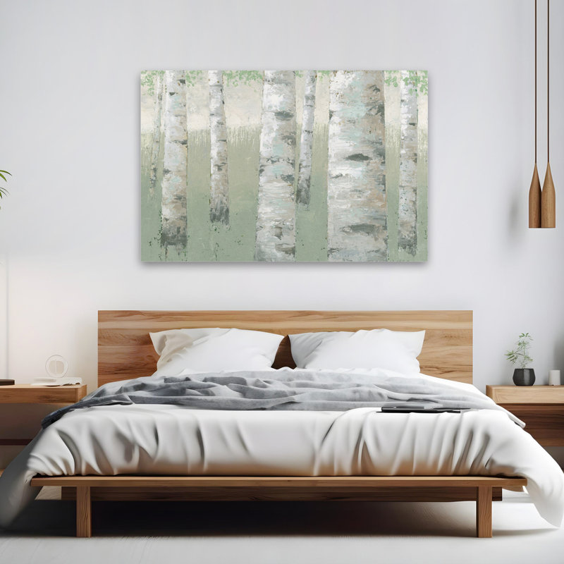 Birch And Birch Tree Spring Birch Art, 40" H x 60" W
